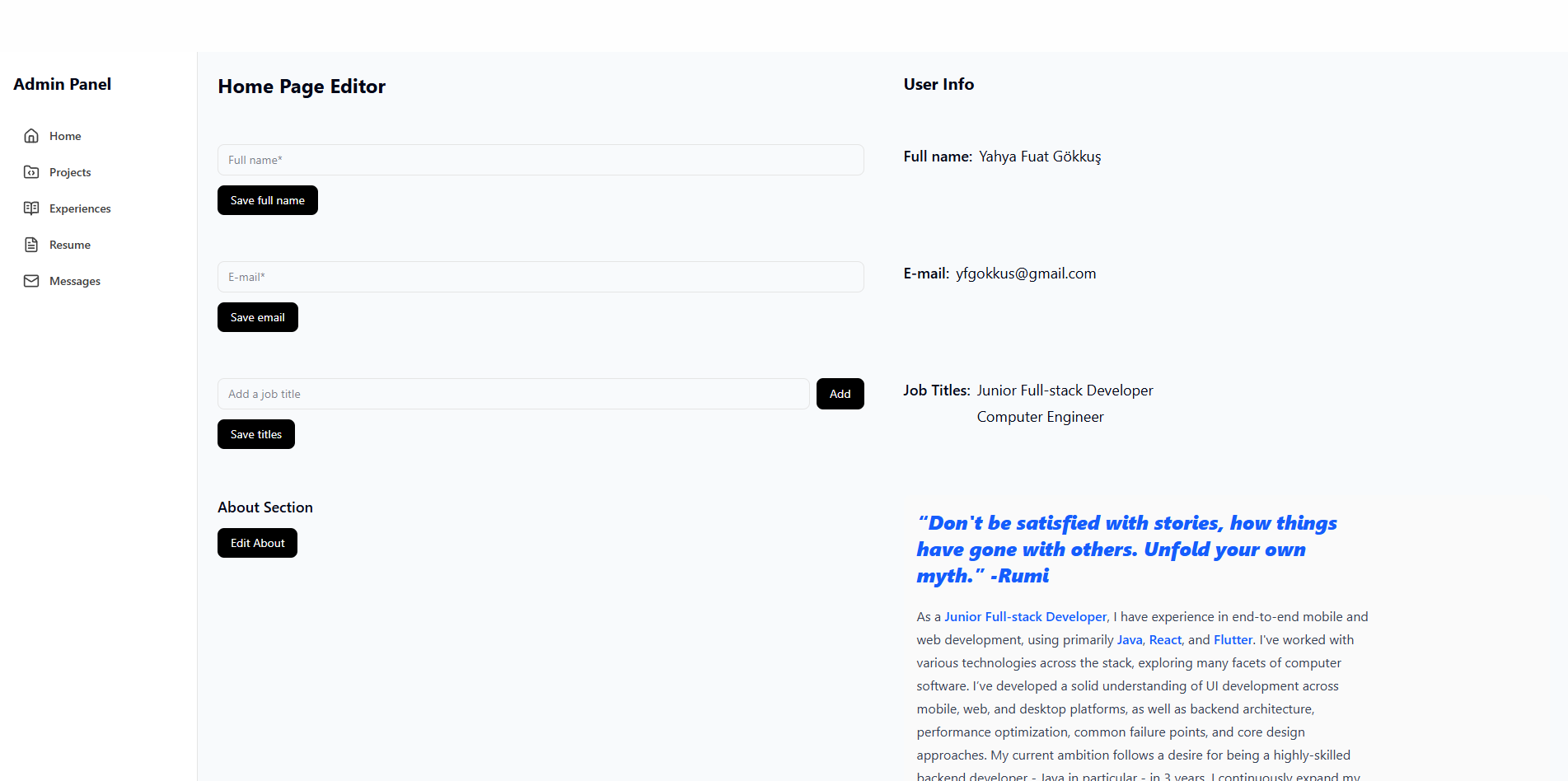 **Portfolio Website** image 2